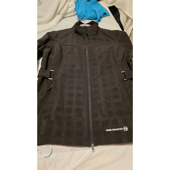 Free Country Jacket Womens 2X Black Faux Fur Lined Fall Winter Preppy Collared - Picture 3 of 11